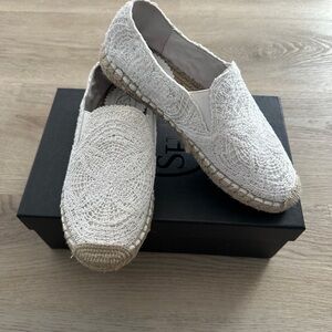 Ash Zelia White Lace Espadrilles